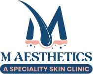 Digital marketing and SEO portfolio for M Aesthetics skincare clinic showcasing beauty and aesthetics SEO results
