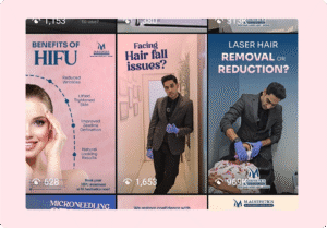 Digital marketing and SEO portfolio for M Aesthetics skincare clinic showcasing beauty and aesthetics SEO results