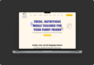 Wag A Meal website design portfolio showcasing responsive food delivery web design