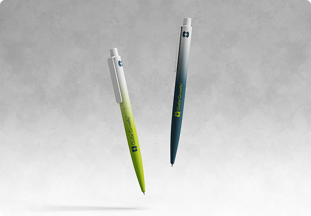 Shubhankari Branding pen showcasing branded merchandise designed by Xefora Tech, a top branding and digital marketing company in Pune