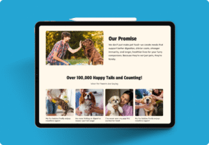 Wag A Meal website design portfolio showcasing responsive food delivery web design