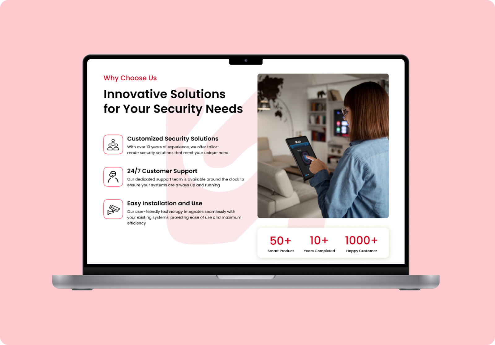 Supra Security website design portfolio for CCTV camera service provider with responsive security solutions web design
