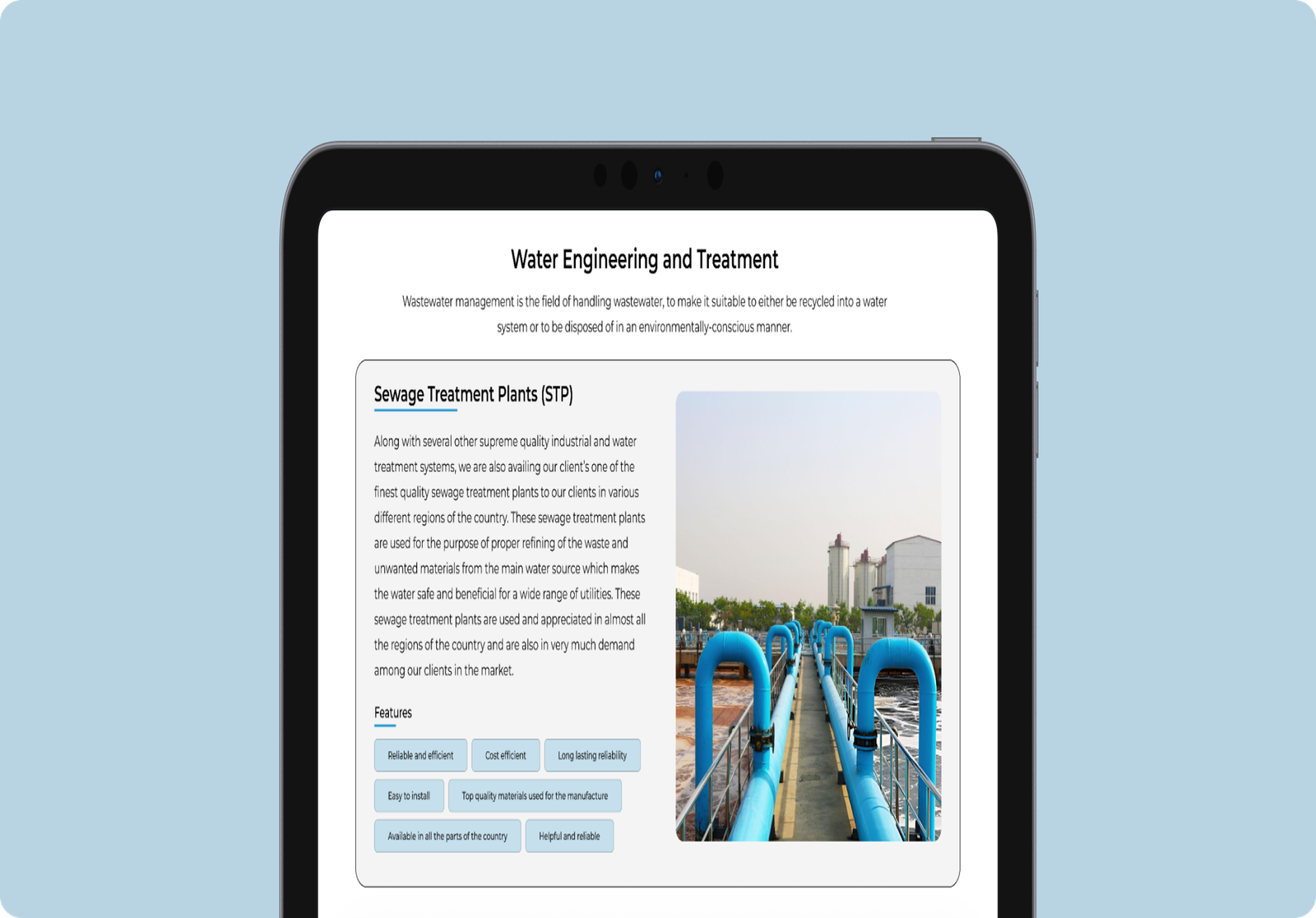 Aditya Envirotech website design portfolio showcasing responsive cleaning service web design