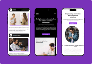 ATC website design portfolio showcasing international responsive web design project