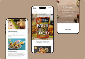 Ganesh Bhel website design portfolio in Pune showcasing responsive food business web design