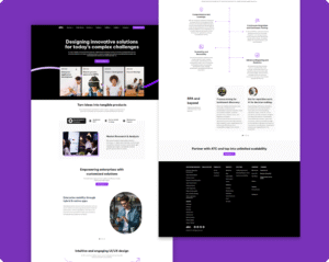 ATC website design portfolio showcasing international responsive web design project