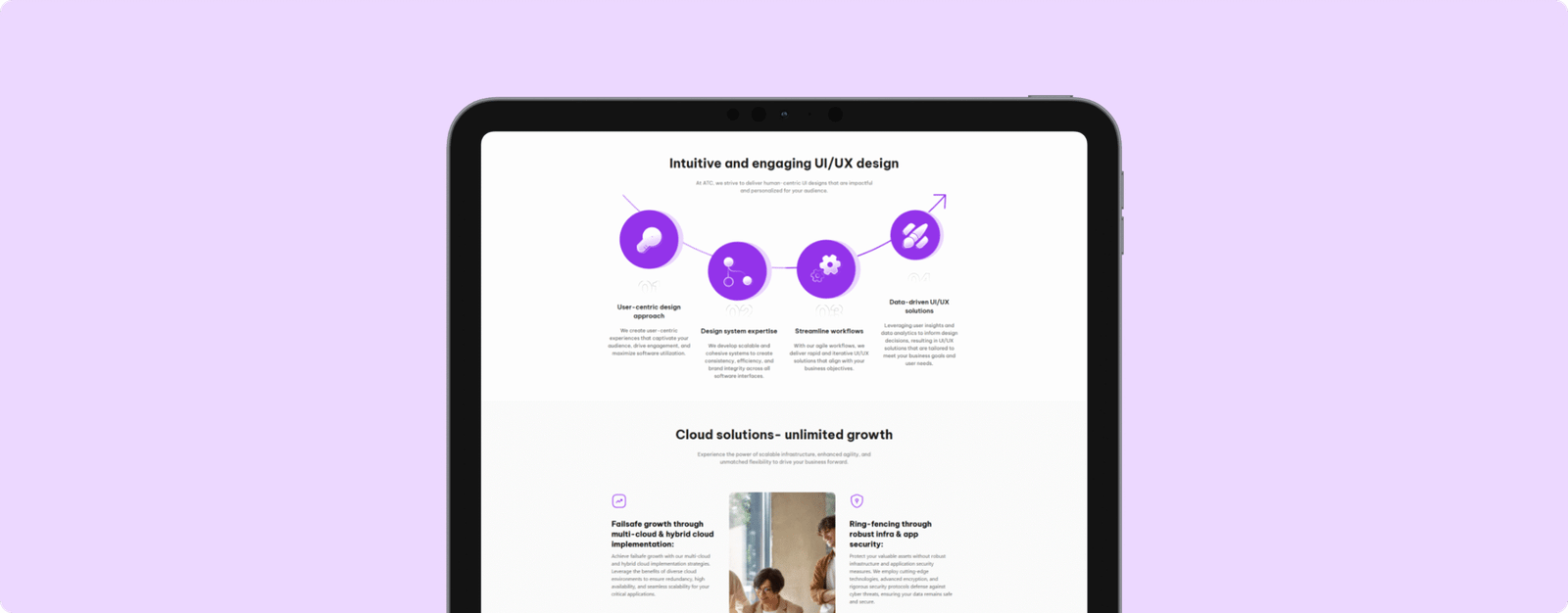 ATC website design portfolio showcasing international responsive web design project