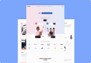 Auzmor website design portfolio for international education client showcasing modern e-learning web design