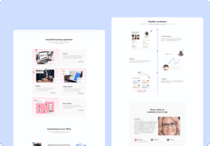 Auzmor website design portfolio for international education client showcasing modern e-learning web design