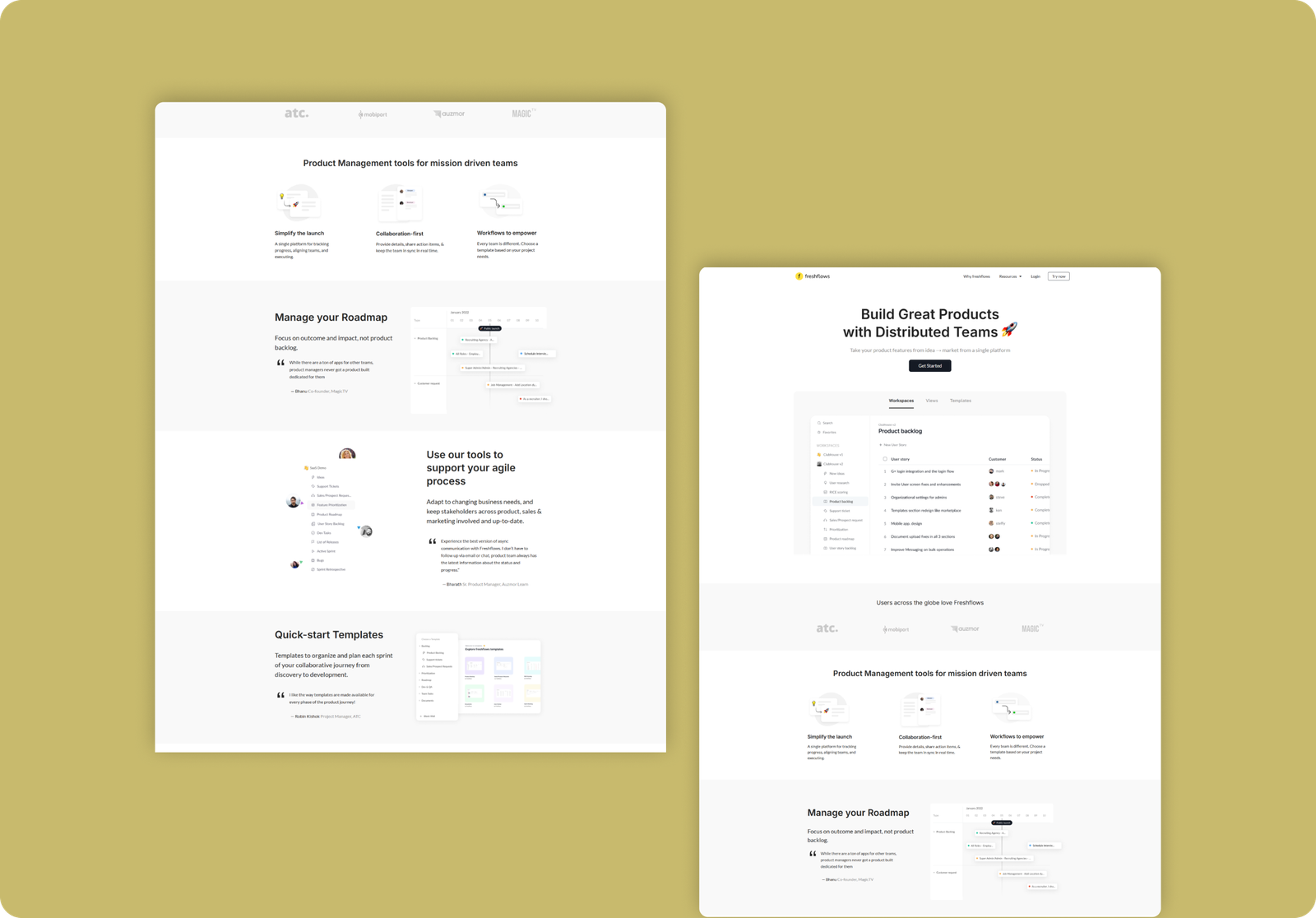FreshFlow website design portfolio showcasing modern responsive web design project