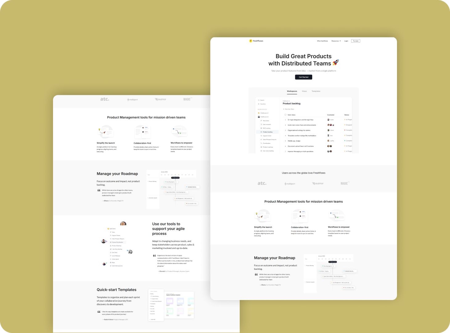 FreshFlow website design portfolio showcasing modern responsive web design project
