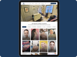 Digital marketing and SEO portfolio for M Aesthetics skincare clinic showcasing beauty and aesthetics SEO results