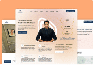 Digital marketing and SEO portfolio for M Aesthetics skincare clinic showcasing beauty and aesthetics SEO results