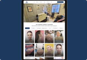 Digital marketing and SEO portfolio for M Aesthetics skincare clinic showcasing beauty and aesthetics SEO results