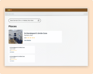 Smile Care Dental Clinic Mumbai website design and SEO portfolio showcasing dental digital marketing success