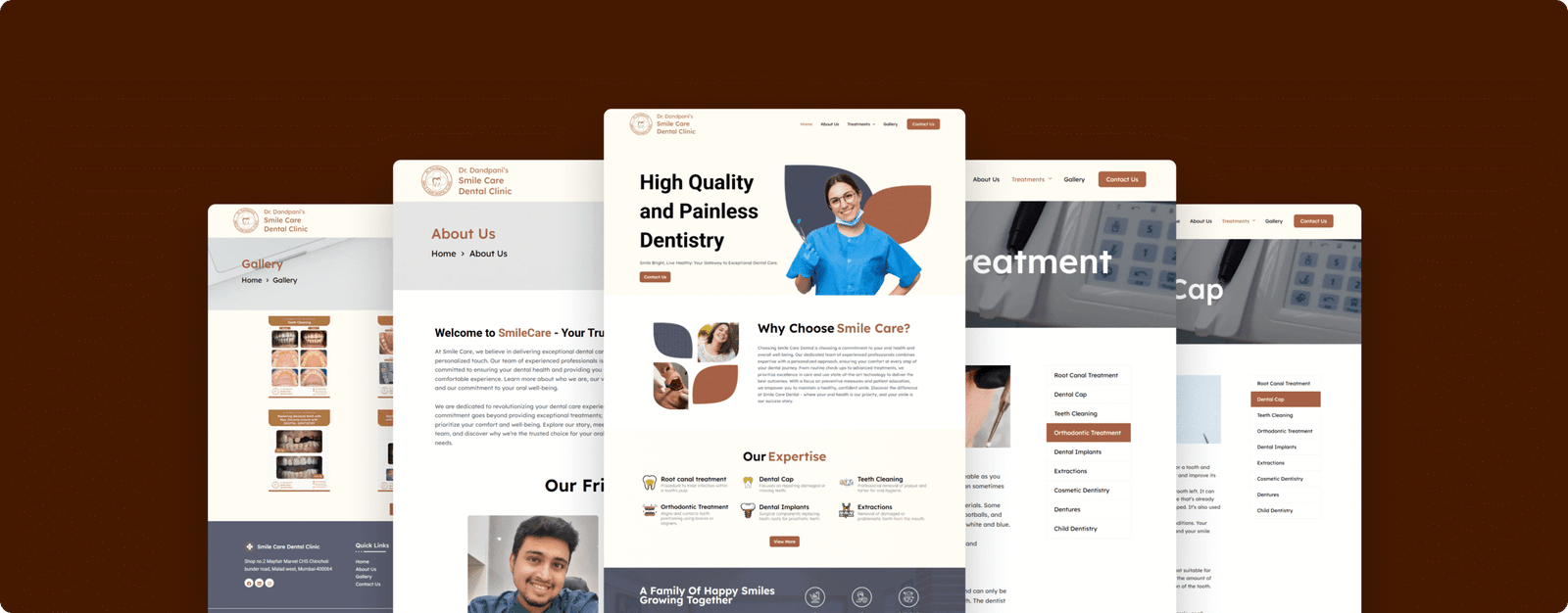 Smile Care Dental Clinic Mumbai website design and SEO portfolio showcasing dental digital marketing success