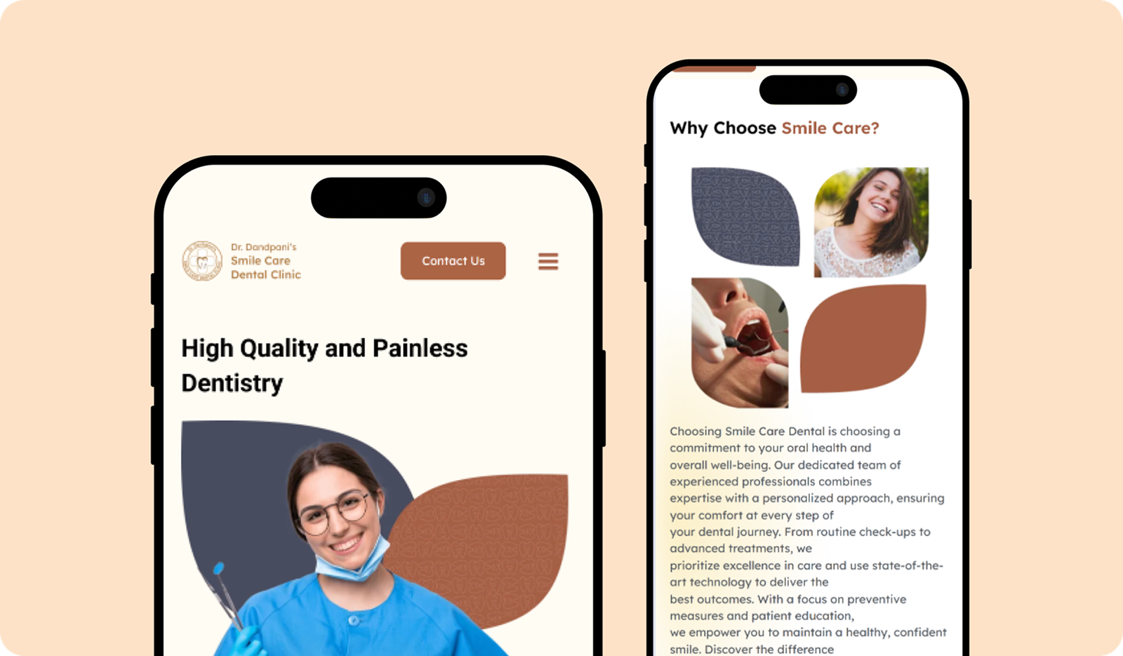 Smile Care Dental Clinic Mumbai website design and SEO portfolio showcasing dental digital marketing success