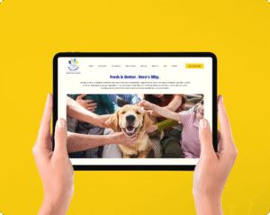 Wag A Meal website design portfolio showcasing responsive food delivery web design