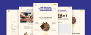 Wag A Meal website design portfolio showcasing responsive food delivery web design