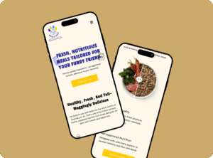 Wag A Meal website design portfolio showcasing responsive food delivery web design